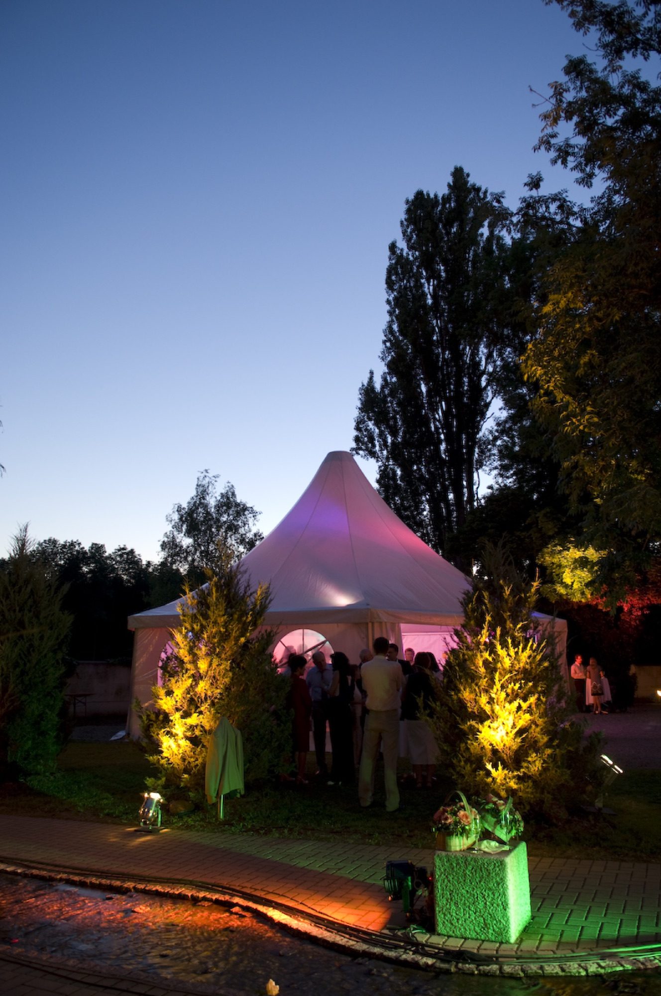 Outdoor-Event im Garten